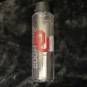 OU Sooners Clear Water Bottle